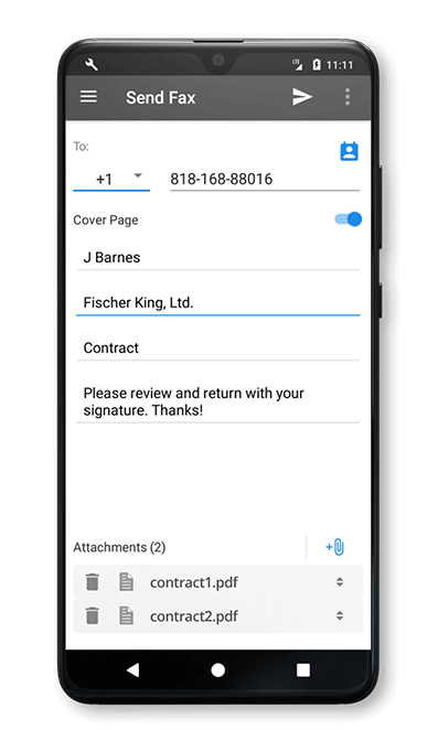 Send a Fax with Android