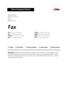 fax cover sheet template