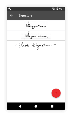 Choose the saved signature from the Signatures menu, drag it to where you want it to appear on the document, resize as necessary and press the checkmark to save your now signed fax document